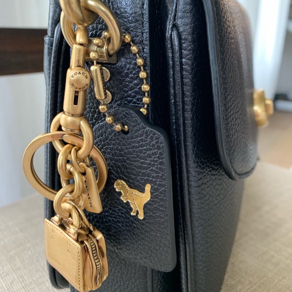 Authentic Coach bag charm key holder